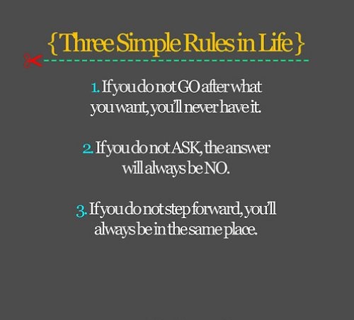 3 simple rules in life