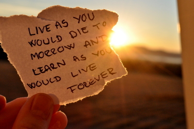 live as you would