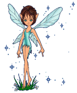 Moving-picture-fairie-in-short-blue-skirt-flapping-wings-slowly-animated-gif