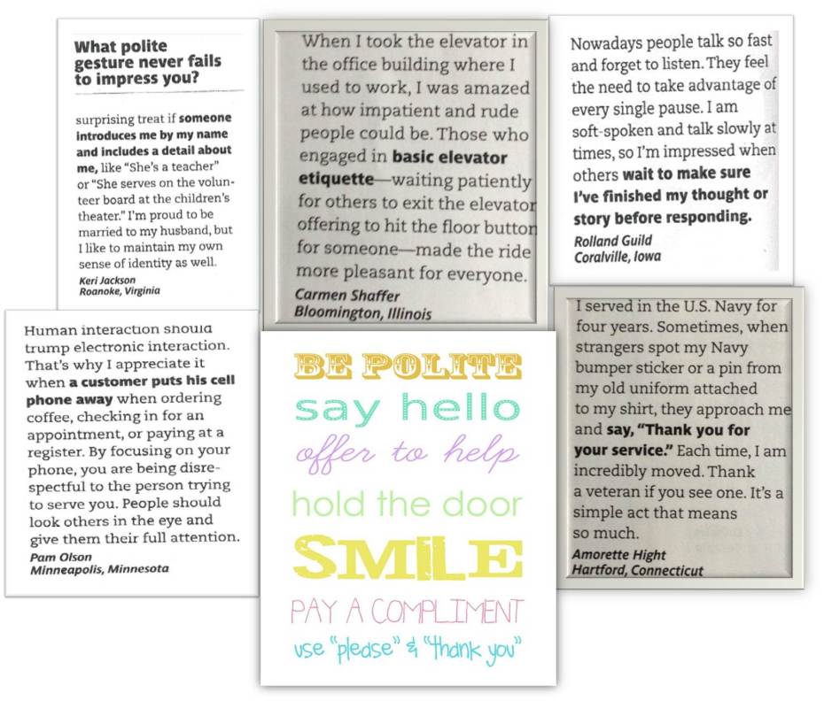 polite gestures