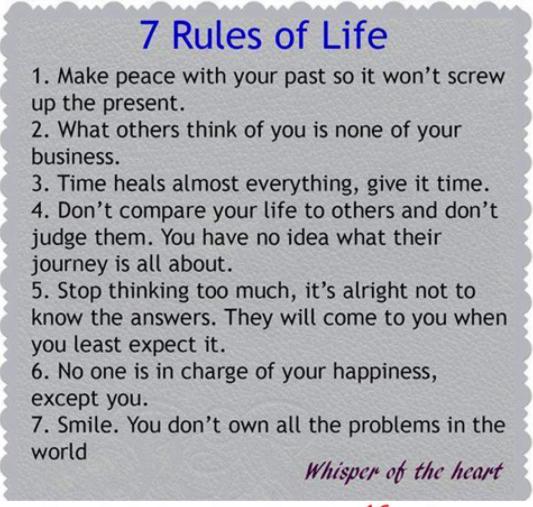 7 rules of life