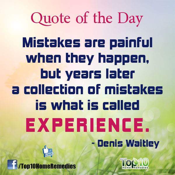 mistakes experience